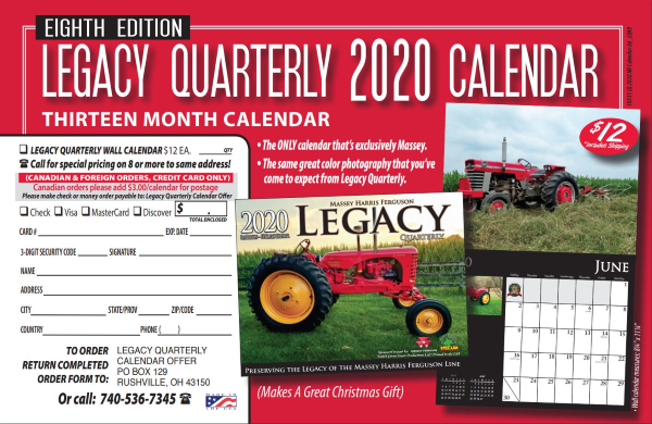Massey Ferguson 2020 Calendar