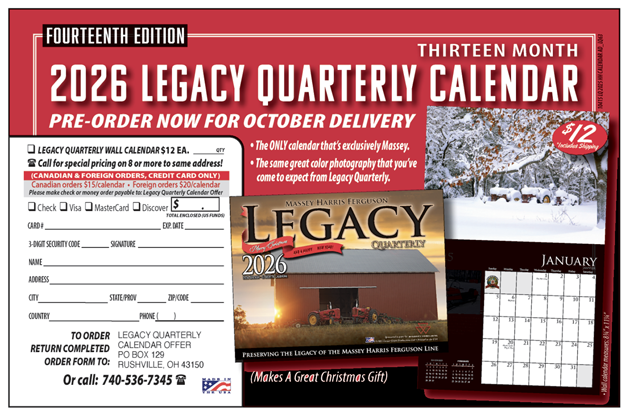Massey Ferguson 2026 Calendar